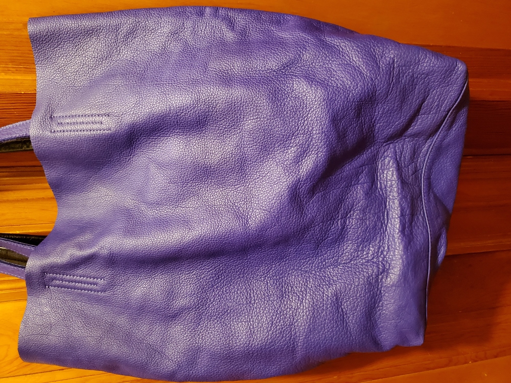 Merona unlined leather purple purse